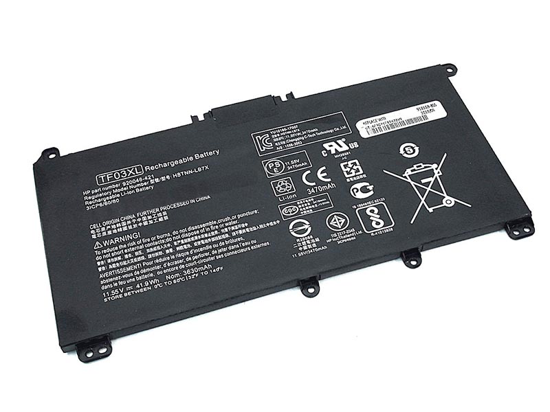 фото Аккумулятор vbparts для hp 15-cc / 15-cd 11.55v 3630mah 058533