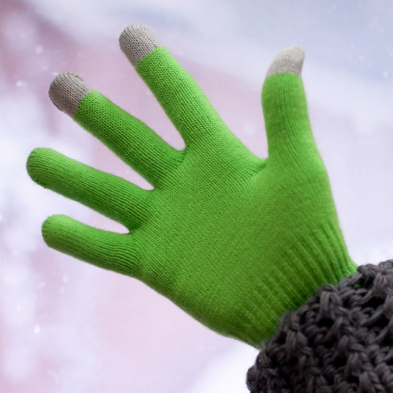 фото Теплые перчатки для сенсорных дисплеев iglover classic р.uni green