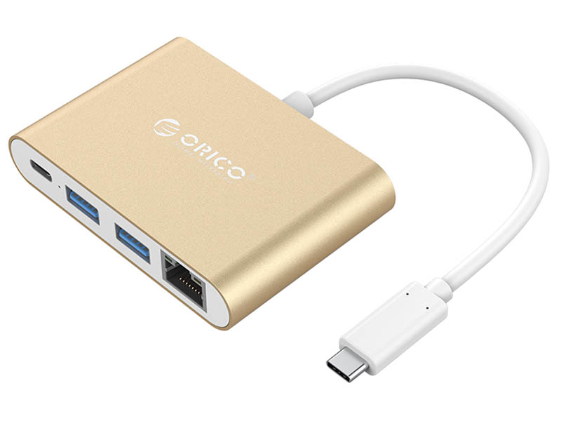 

Хаб Orico 2xUSB/USb Type-C/RCA Gold RCR2A-GD, RCR2A-GD