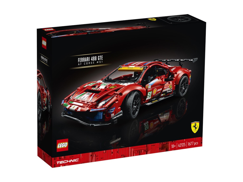 Конструктор Lego Technic Ferrari 488 GTE AF Corse №51 1677 дет. 42125 конструктор lego minecraft кроличье ранчо 340 дет 21181