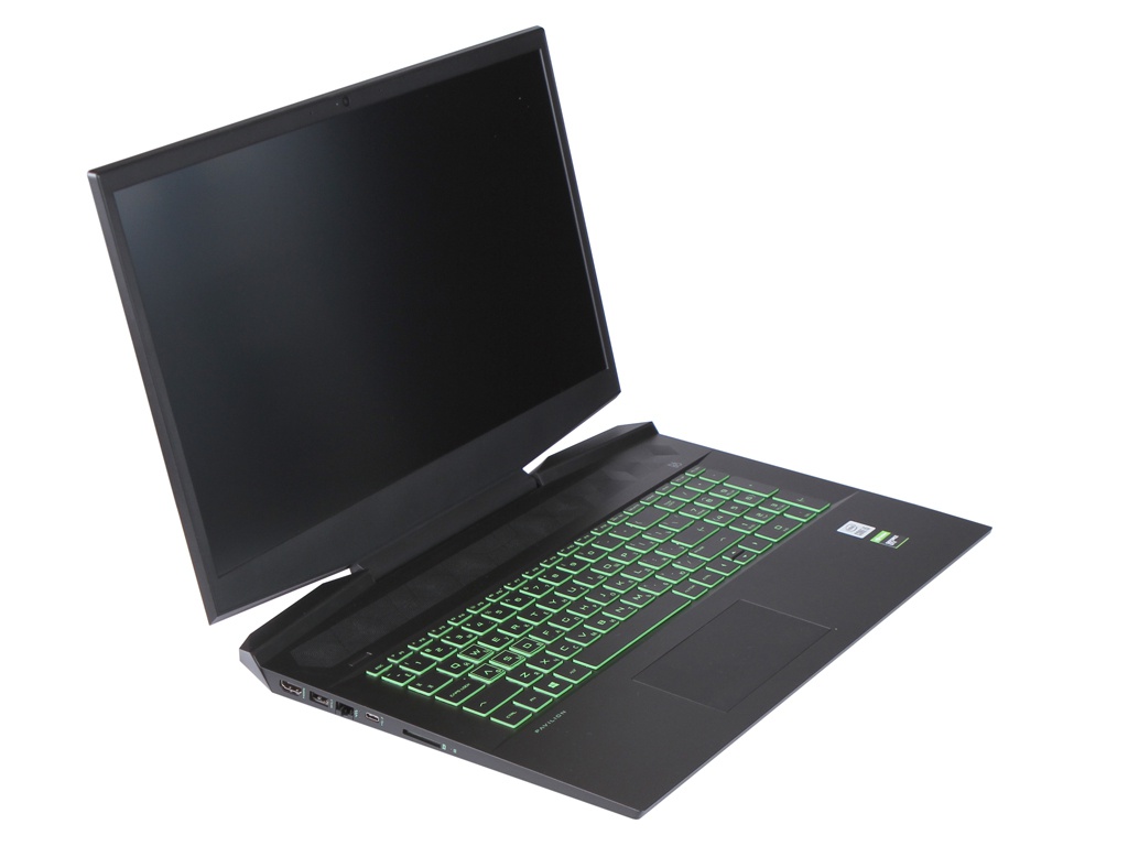 фото Ноутбук hp pavilion gaming 17-cd1015ur black-green 1a8p8ea (intel core i5-10300h 2.5 ghz/8192mb/512gb ssd/nvidia geforce gtx 1650 ti 4096mb/wi-fi/bluetooth/cam/17.3/1920x1080/windows 10) hp (hewlett packard)