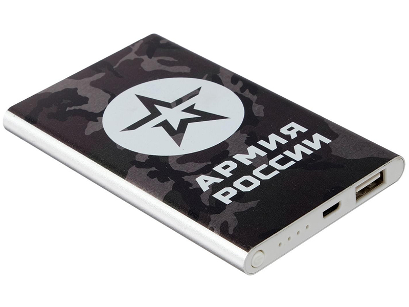 фото Внешний аккумулятор red line power bank j01 армия россии дизайн №15 4000mah silver ут000017275