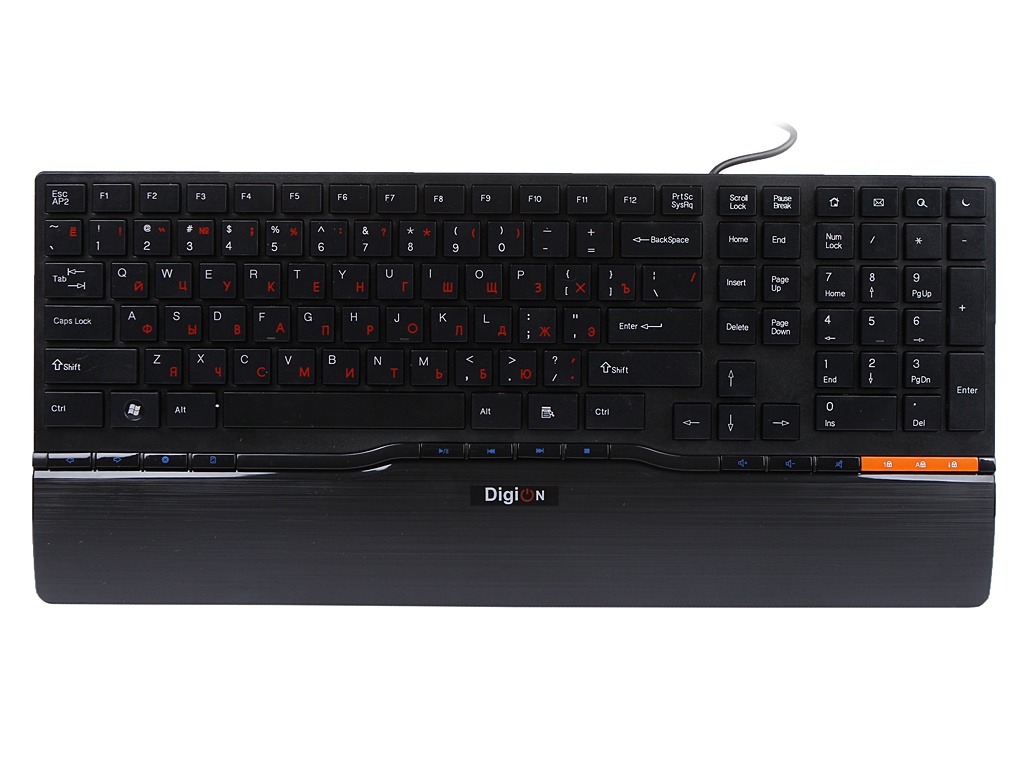 фото Клавиатура delux digion ptdlk1882u black-orange