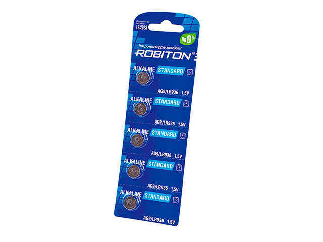 

Батарейка LR936 - Robiton Standard R-AG9-0-BL5 (5 штук) 16956, Standard R-AG9-0-BL5