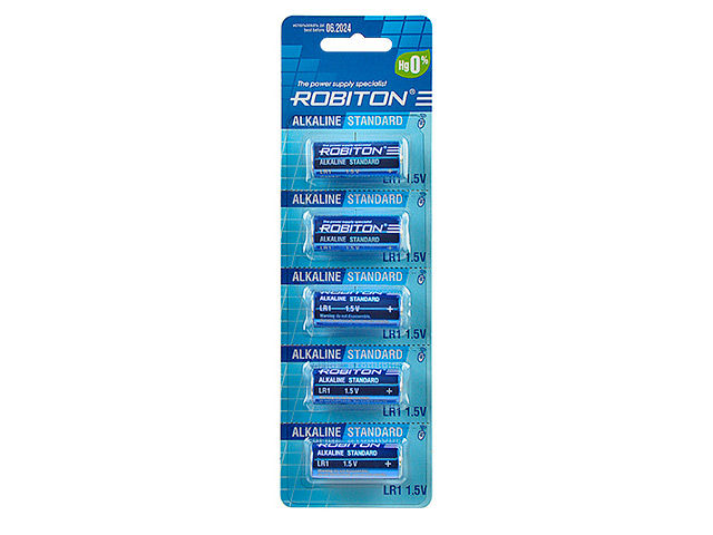 Батарейка LR1 - Robiton Standard R-LR1-0-BL5 (5 штук) 15713