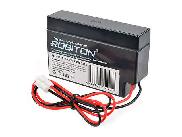 фото Аккумулятор robiton vrla12-0.8-vhr 800mah 16368