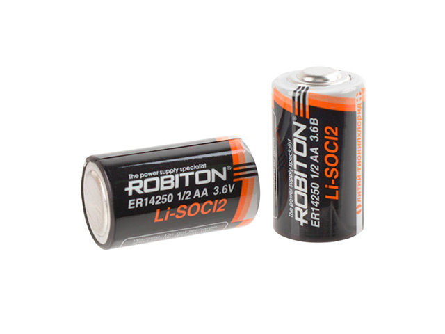 Батарейка ER14250 - Robiton ER14250-SR2 1/2AA (2 штуки) 11612 new 4pcs lot hot new high quality tl 5902 1 2aa er14250 sl350 3 6v 1 2 aa plc lithium battery
