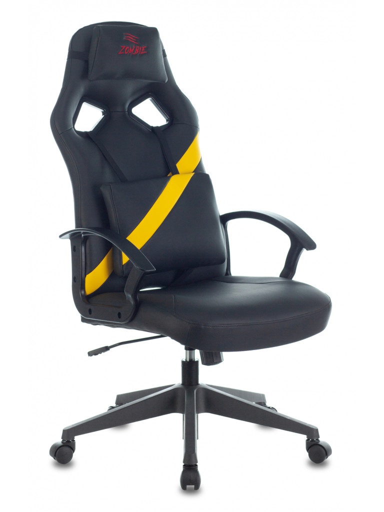 Компьютерное кресло Zombie Driver Yellow 1485773 компьютерное кресло zombie runner yellow 1456781