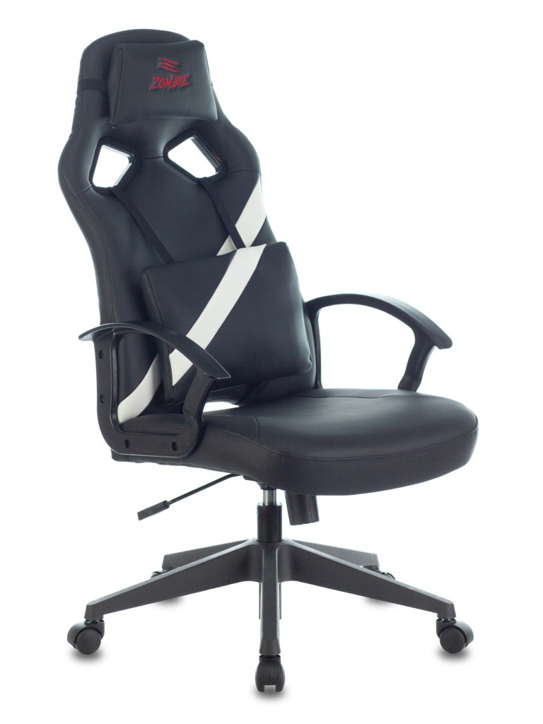 Компьютерное кресло Zombie Driver Black-White 1485771 компьютерное кресло zombie 8 black orange