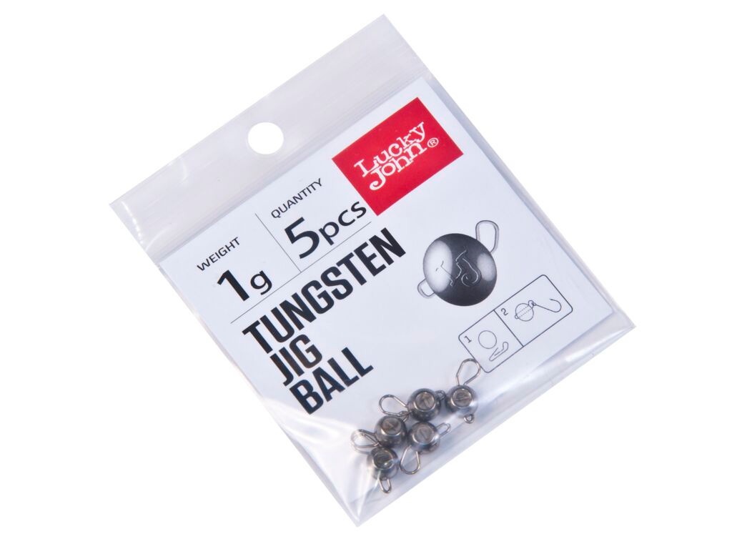 Грузило Lucky John Pro Series Tungsten Jig Ball 1g 5шт LJTB-001