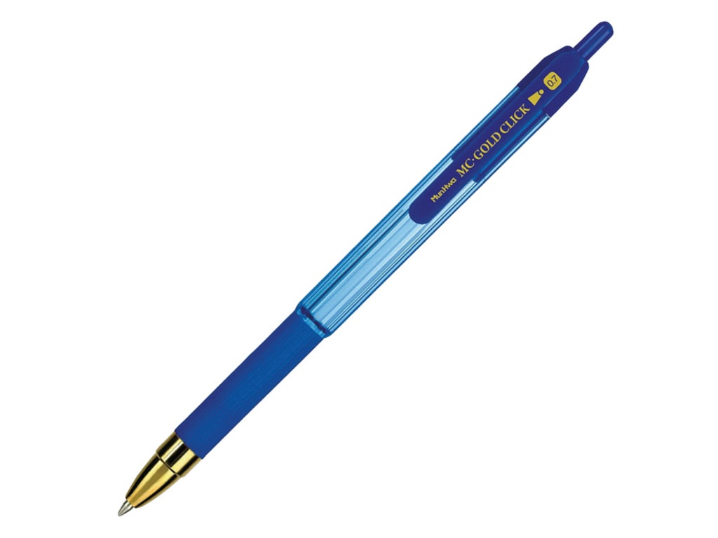

Ручка шариковая MunHwa MC Gold Click Стержень 0.7mm Blue GC07-02, MC Gold Click