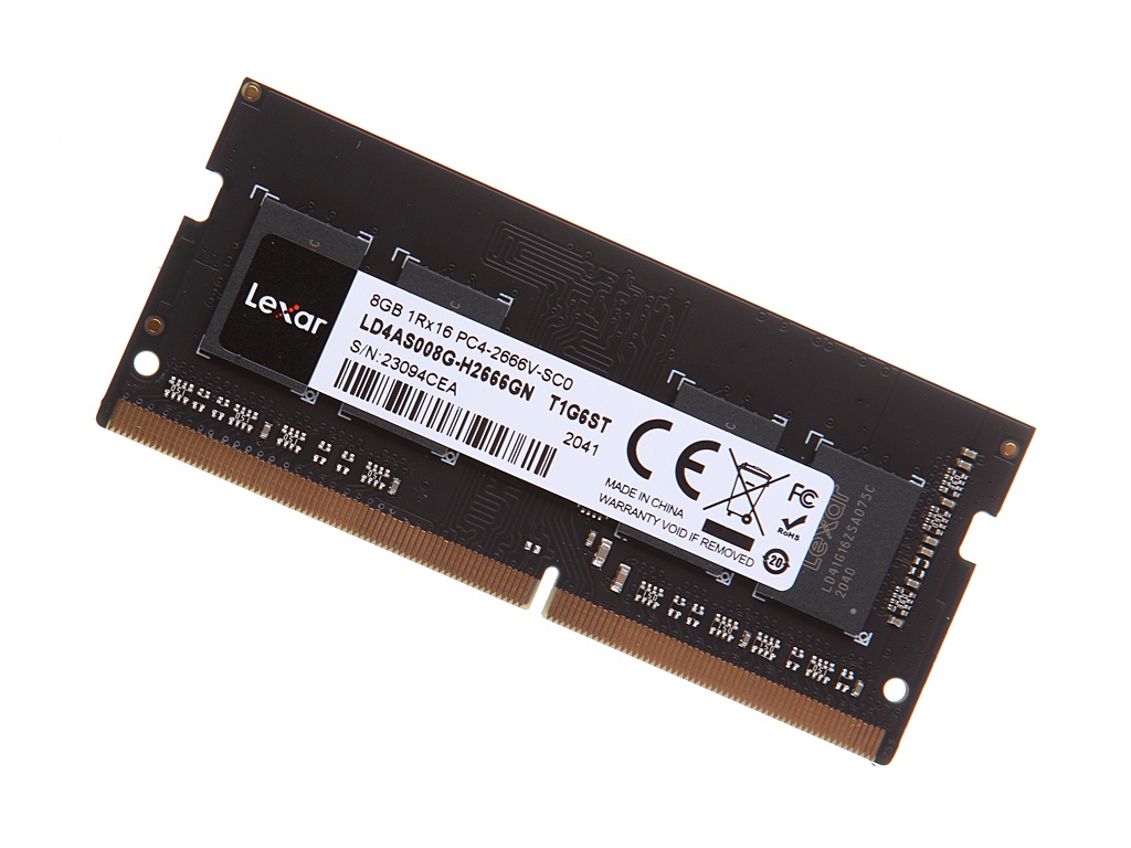 фото Модуль памяти lexar ddr4 so-dimm 2666mhz pc4-21300 cl19 - 8gb ld4as008g-r2666gsst