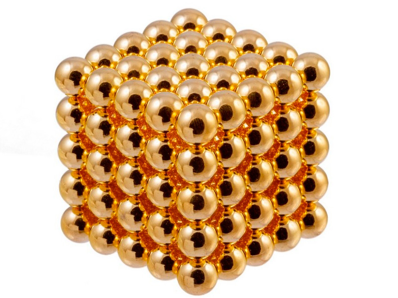 фото Магниты forceberg cube 10мм 125 элементов gold 9-4818236