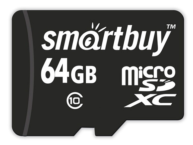 фото Карта памяти 64gb - smartbuy microsd class 10 sb64gbsdcl10-00le