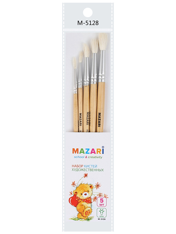 

Кисти художественные Mazari 5шт M-5128, M-5128