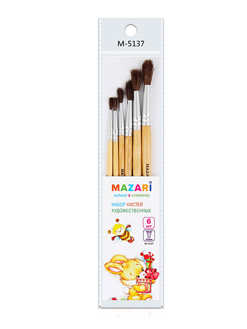 

Кисти художественные Mazari 6шт M-5137, M-5137