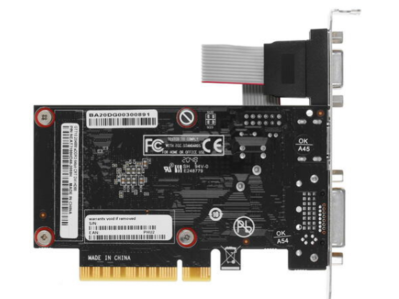  Palit GeForce GT 710 954MHz PCI-E 2.0 2048Mb 1600MHz 64-bit DVI-D HDMI VGA NEAT7100HD46-2080H