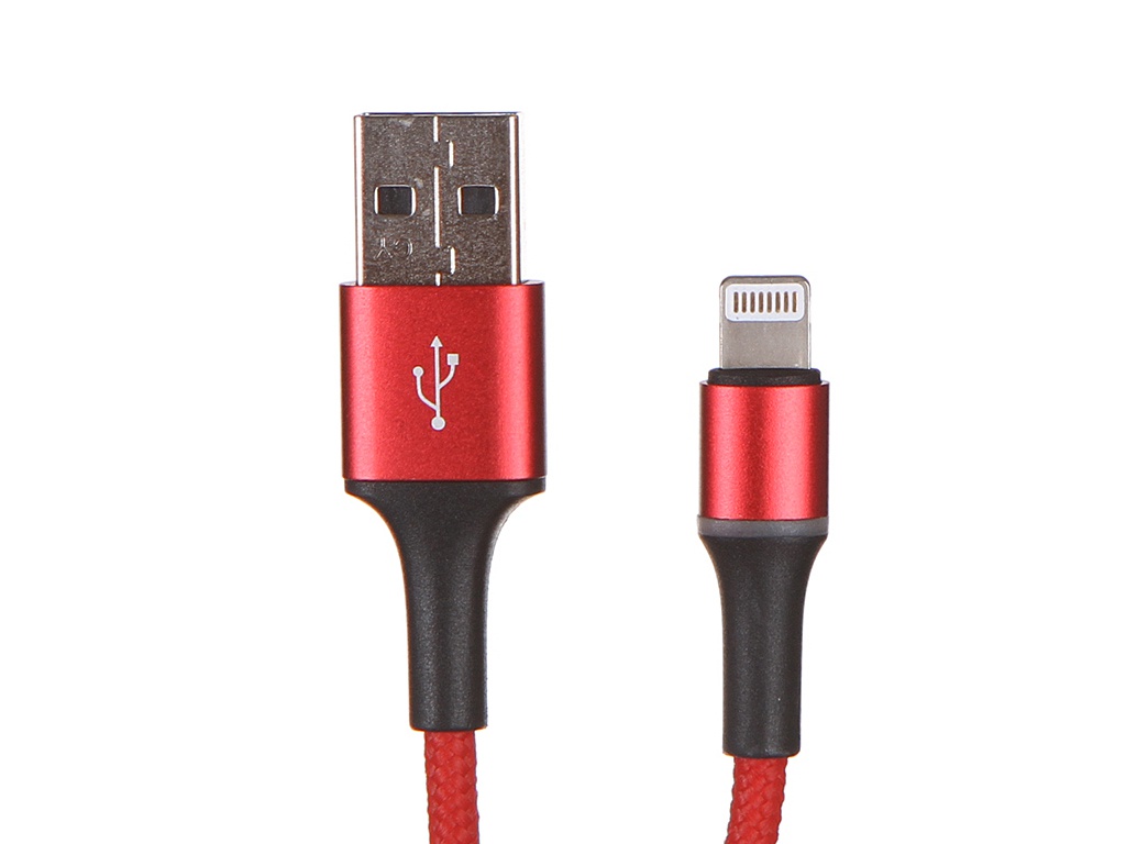 

Аксессуар Baseus Halo USB - Lightning 2.4A 25cm Red CALGH-D09, CALGH-D09