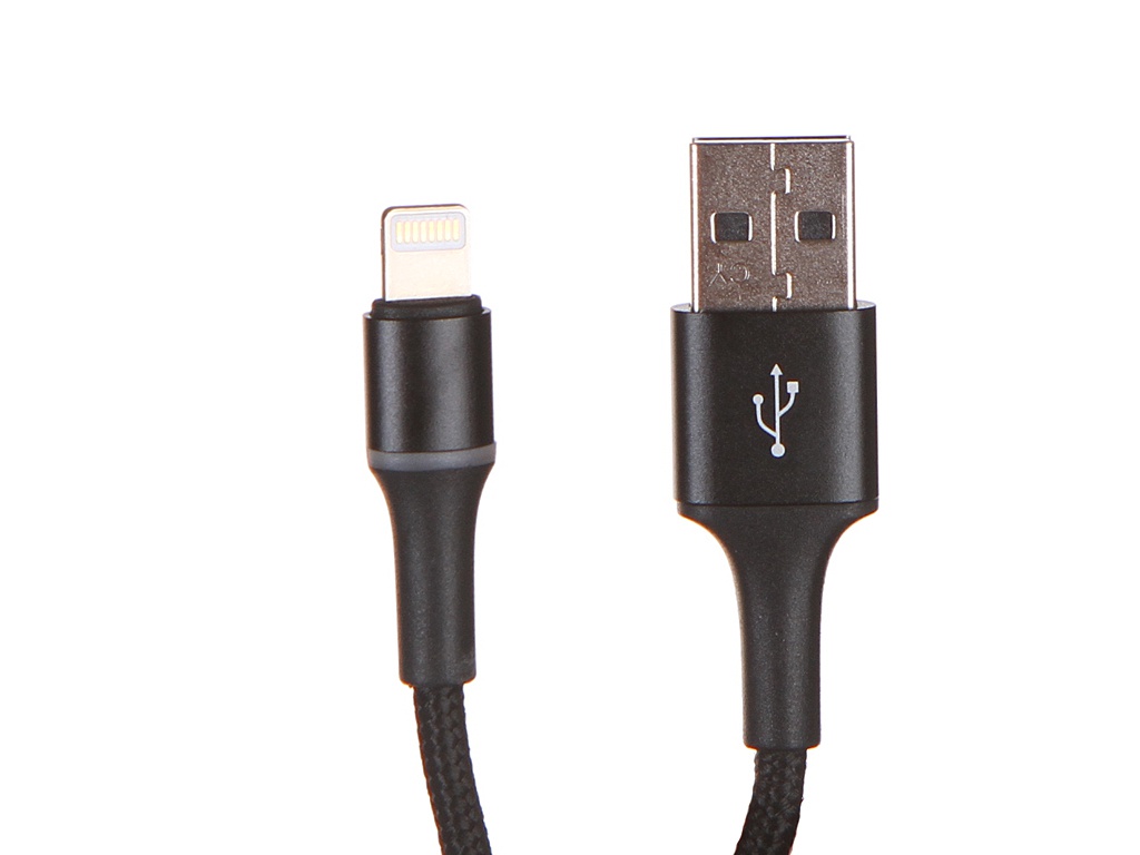 фото Аксессуар baseus halo usb - lightning 2.4a 25cm black calgh-d01