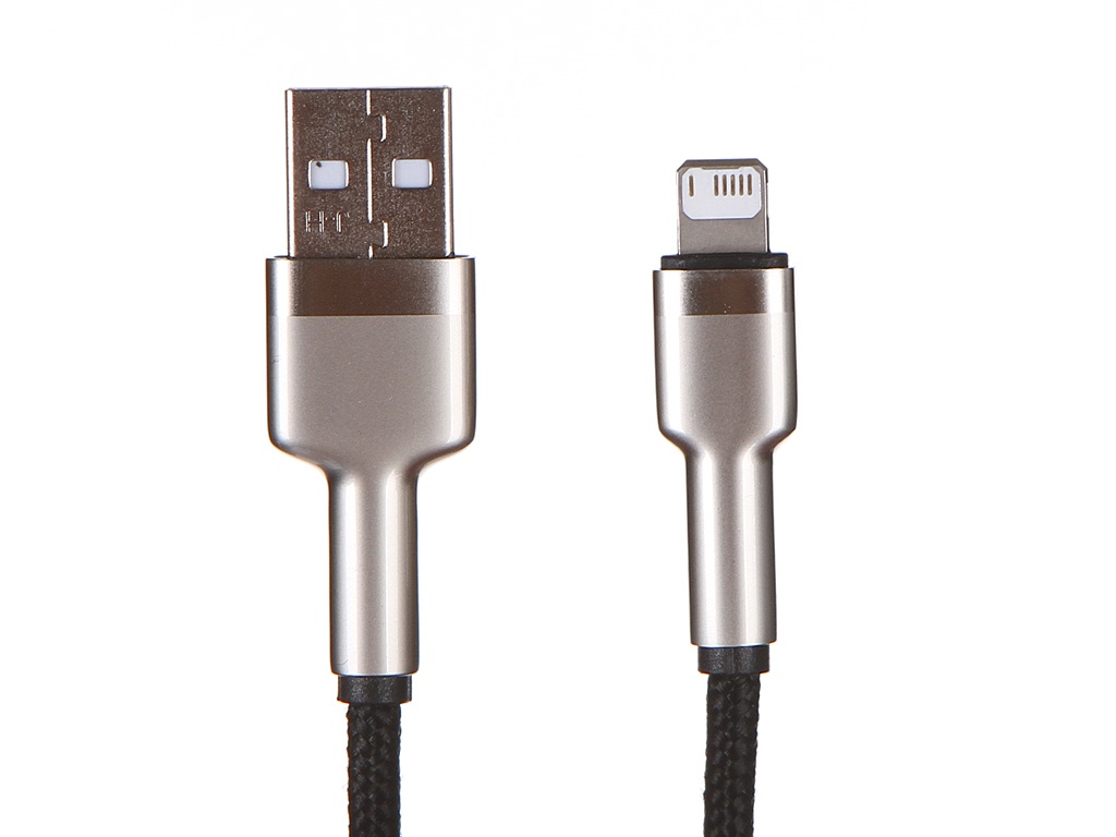 Аксессуар Baseus Cafule Series USB - Lightning 2.4A 1m Black CALJK-A01 кабель xiaomi baseus cafule series metal data cable usb to ip 2 4a 1m purple caljk a05