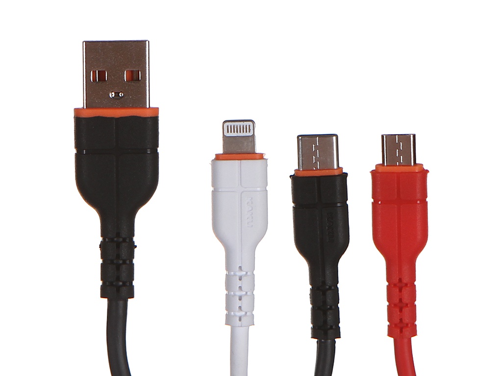 фото Аксессуар kaku ksc-224 usb - lightning/microusb/usb type-c a093284