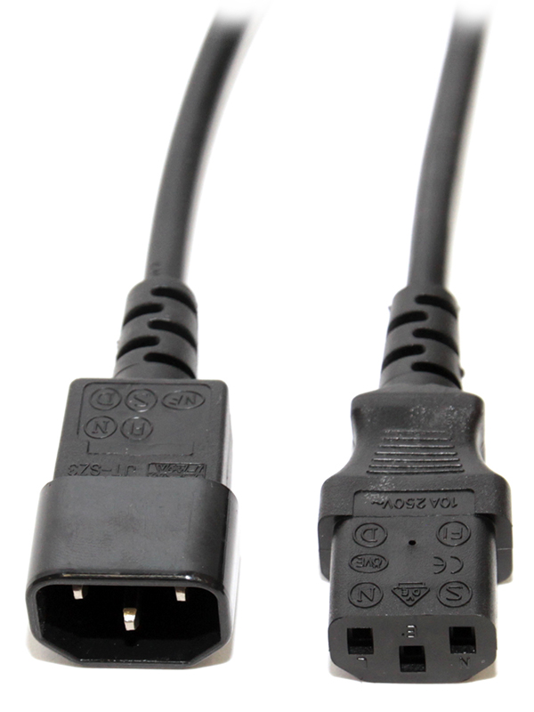 Кабель 5bites IEC-320-C13 / 220V 1m PC107-10A 5bites кабель питания pc105 18a iec 320 c13 iec 320 c14 220v 3g 0 50mm 1 8m