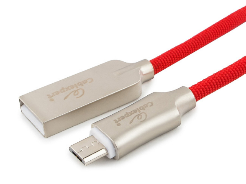Аксессуар Gembird Cablexpert Platinum USB 2.0 AM/microB 1.8m Red CC-P-mUSB02R-1.8M