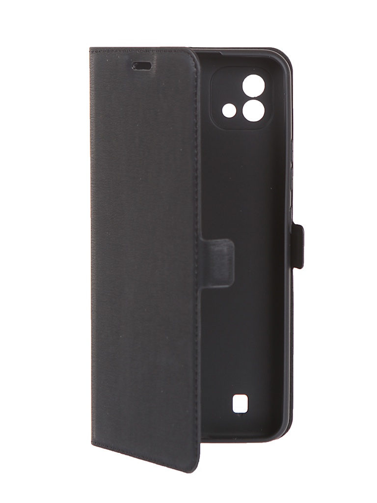 Чехол DF для Realme C20 Black rmFlip-15 df закаленное стекло anti spy с цветной рамкой для realme c20 c21 c11 2021 c25 c25s c31 смартфона реалми df rmantispy 01 black