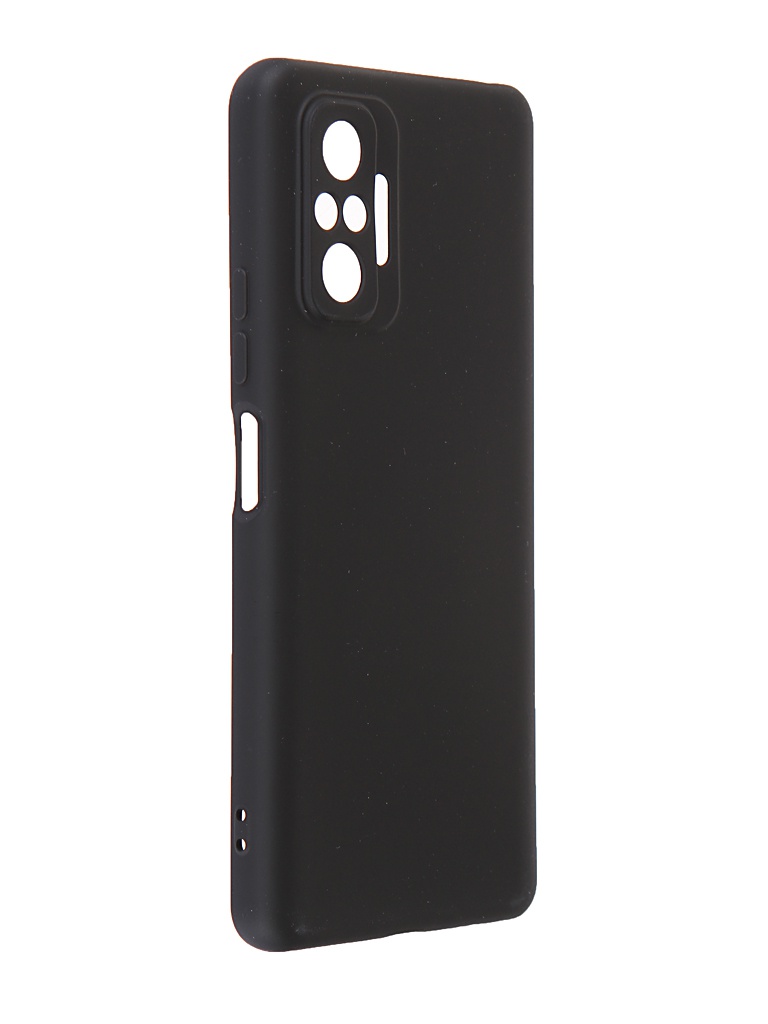 Чехол DF для Xiaomi Redmi Note 10 Pro с микрофиброй Silicone Black xiOriginal-20
