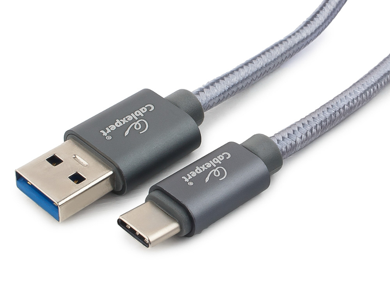 Аксессуар Gembird Cablexpert Platinum USB 3.0 AM/Type-C 1.8m Titan CC-P-USBC03Gy-1.8M