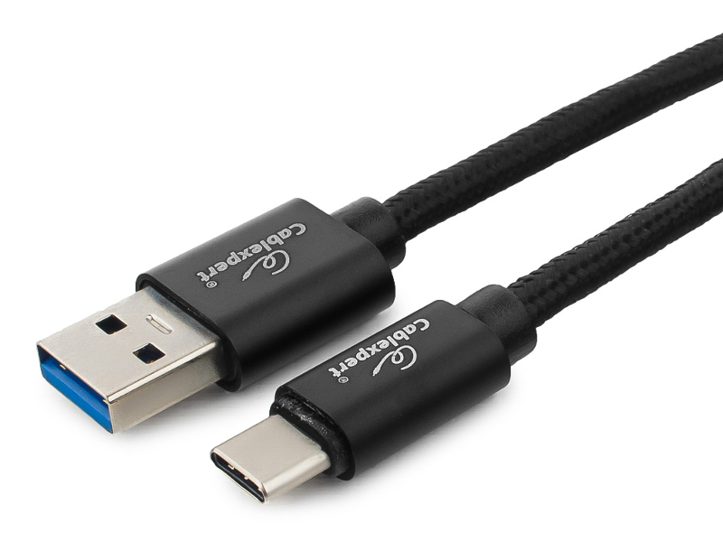 фото Аксессуар gembird cablexpert platinum usb 3.0 am/type-c 1.8m black cc-p-usbc03bk-1.8m