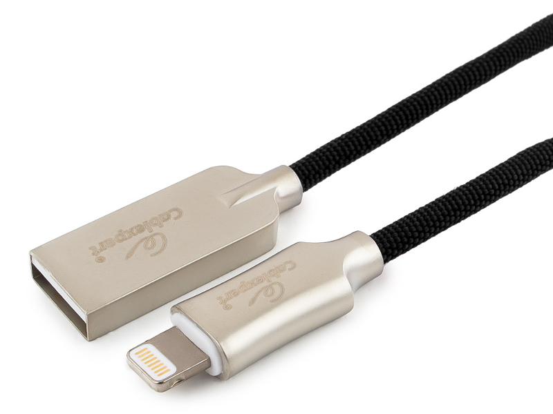 Аксессуар Gembird Cablexpert Platinum USB AM/Lightning 1.8m Black CC-P-APUSB02Bk-1.8M