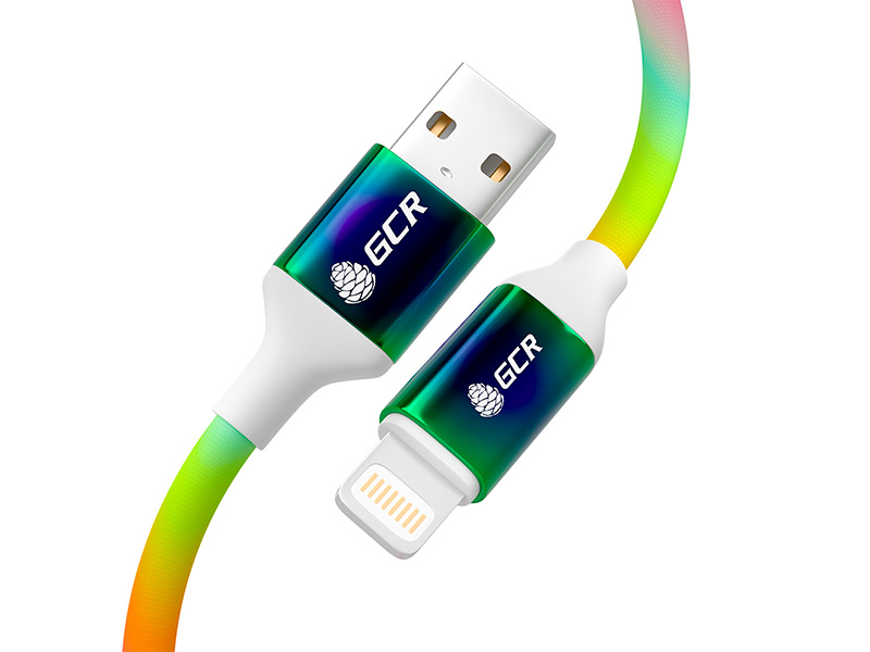 фото Аксессуар gcr usb 2.0 am/lightning 1.2m gradient gcr-53107