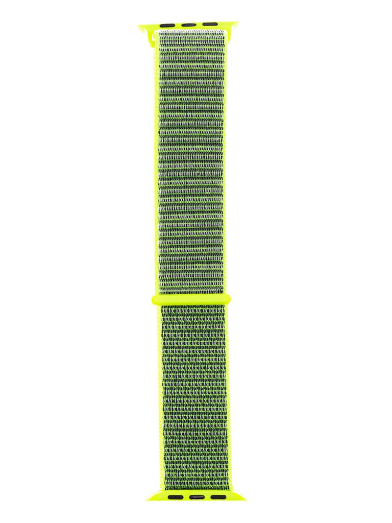 фото Аксессуар ремешок evolution для apple watch 42/44mm sport loop aw44-sl01 nylon bright yellow 36752