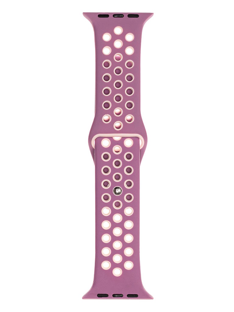 фото Аксессуар ремешок evolution для apple watch 42/44mm sport+ silicone light purple-bright pink aw44-sp01