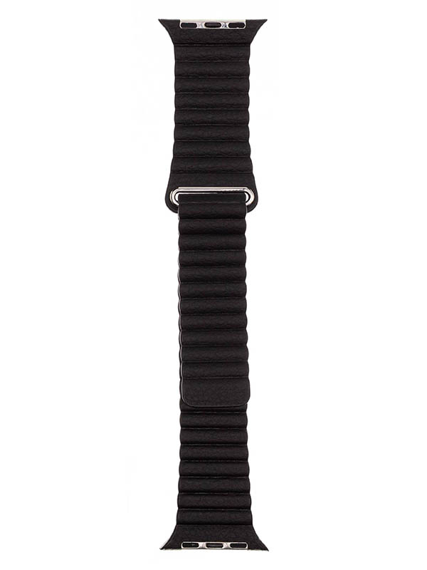 фото Аксессуар ремешок evolution для apple watch 42/44mm leather loop aw44-ll01 dark black 36778