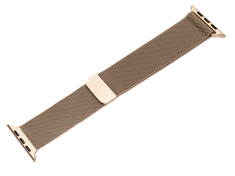 фото Аксессуар ремешок evolution для apple watch 42/44mm milanese loop aw44-ml01 retro gold 36769