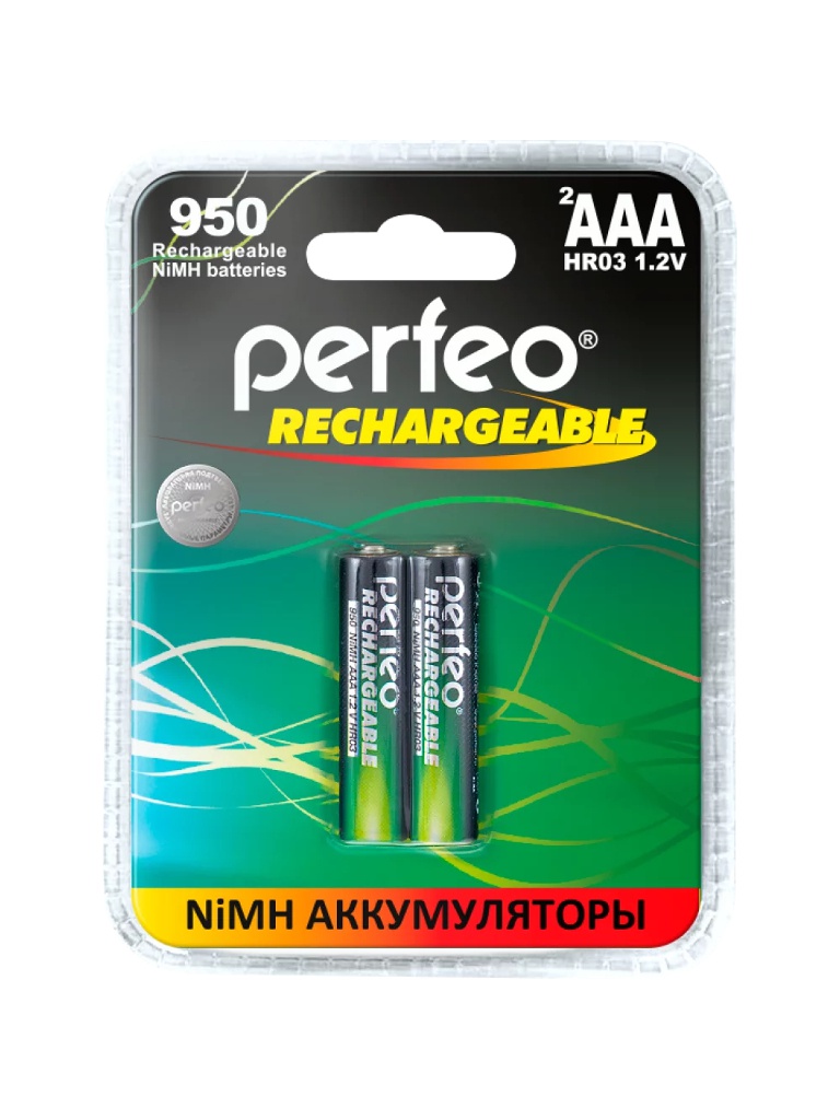 цена Аккумулятор AAA - Perfeo 950mAh (2 штуки) PF AAA950/2BL PL