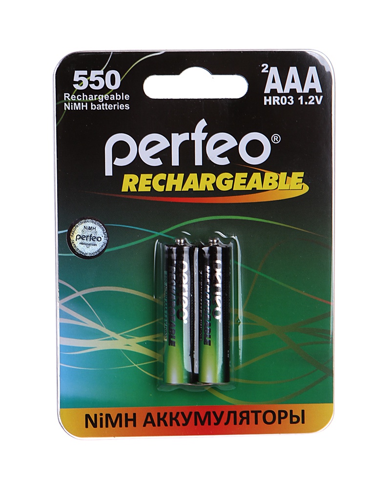 цена Аккумулятор AAA - Perfeo 550mAh (2 штуки) PF AAA550/2BL PL