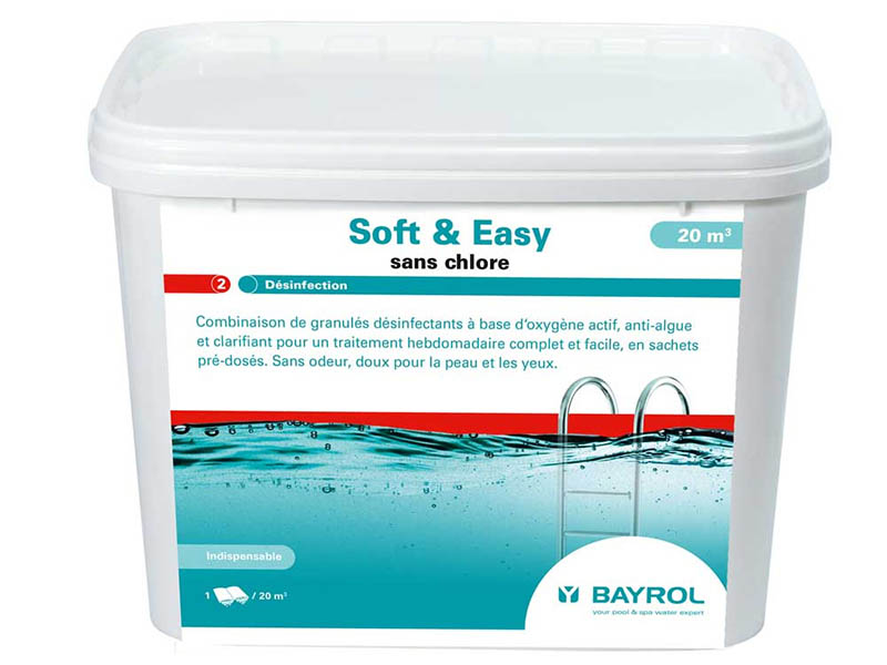 фото Бесхлорное средствово дезинфекции и борьбы с водорослям bayrol soft and easy 4.48kg 4599213/4599223