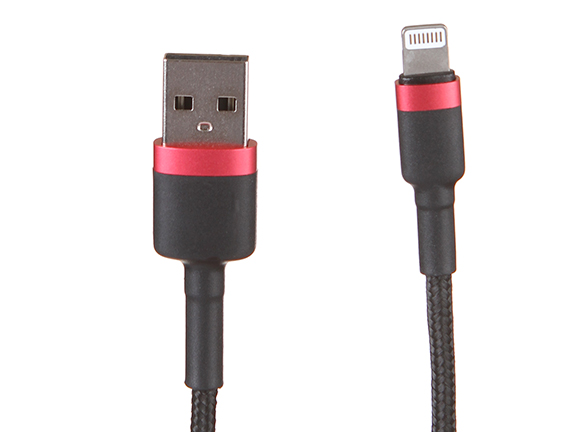 Аксессуар Baseus Cafule Cable USB - Lightning 2A 3m Red-Black CALKLF-R91 кабель зарядки apple lightning 3m baseus cafule cable 2a черный красный calklf r91