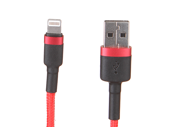 Аксессуар Baseus Cafule Cable USB - Lightning 2A 3m Red-Red CALKLF-R09 аксессуар baseus apple 8 pin cafule 2 4a 0 5m red black calklf a19