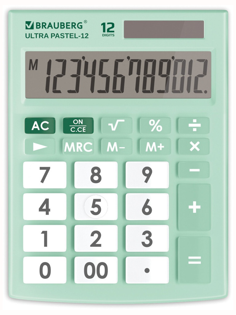 Калькулятор Brauberg Ultra Pastel-12-LG 250504