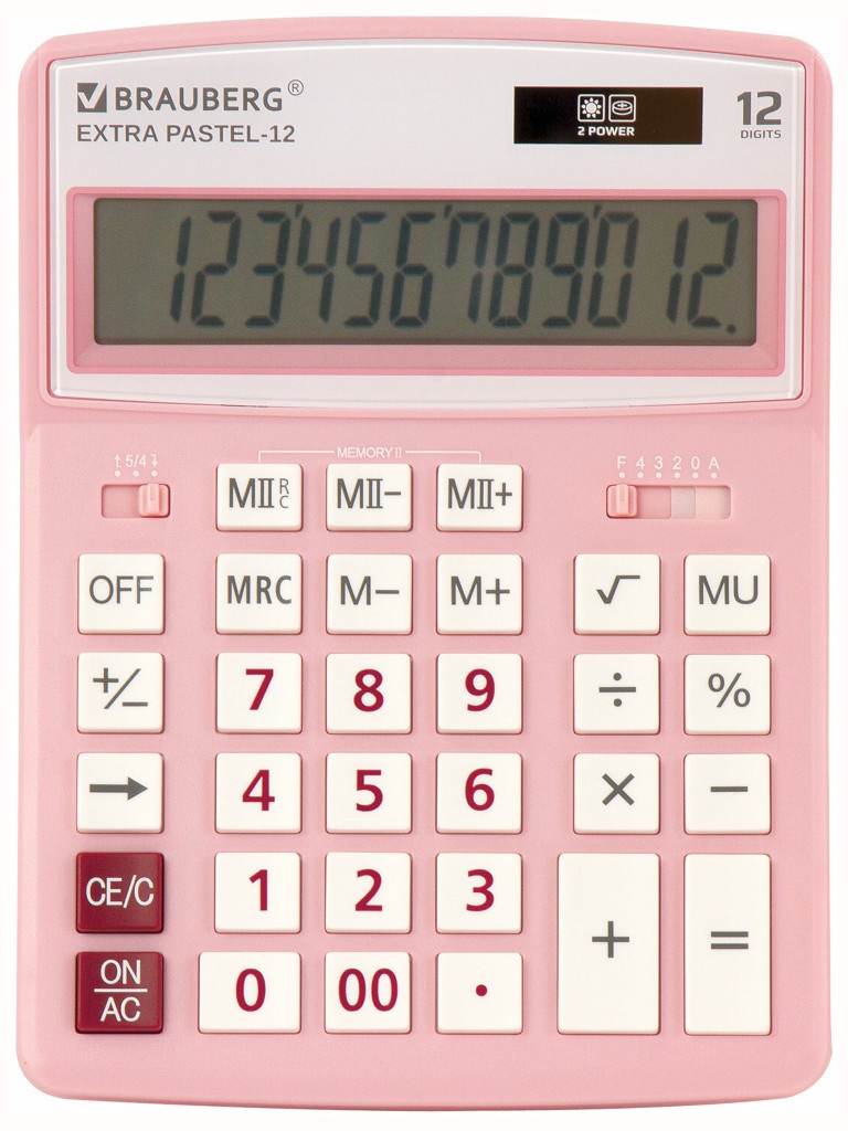 Калькулятор Brauberg Extra Pastel-12-PK 250487