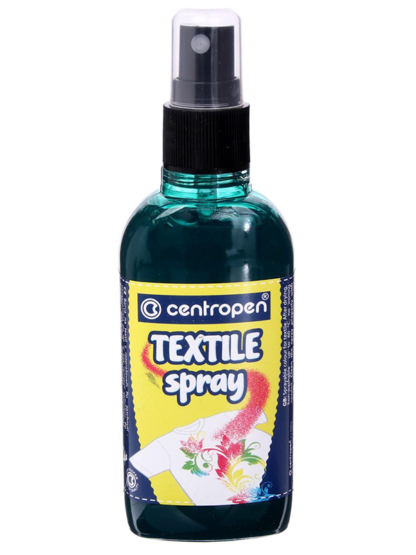 фото Краска-спрей для ткани и одежды centropen textile spray 110ml green 91139 0010