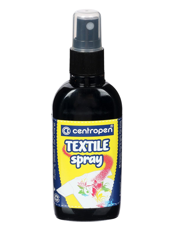 фото Краска-спрей для ткани и одежды centropen textile spray 110ml black 91139 0012