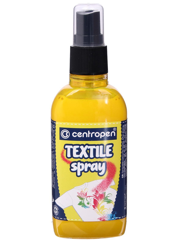 фото Краска-спрей для ткани и одежды centropen textile spray 110ml yellow 91139 0001