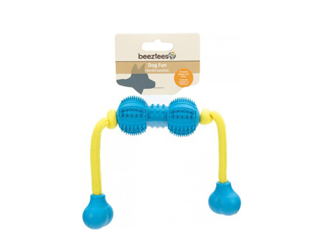 Фото - Игрушка для собак Beeztees Гантель шипованная на веревке 625756 / 25908 игрушка для собак beeztees sumo play dental для зубов s оранжевый