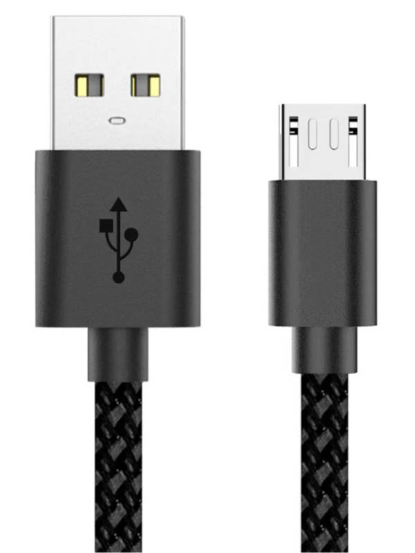 фото Аксессуар wiiix micro-usb 1m black cb-103-mu(1.0)-b