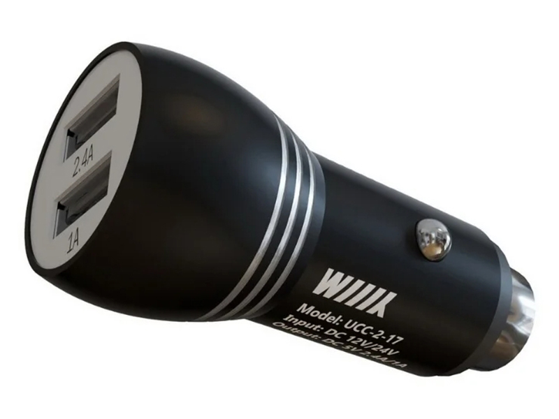 Фото - Зарядное устройство WIIIX 2xUSB Black UCC-2-17 автомобильное зарядное устройство wiiix ucc 2 27 vm 2 х usb 2 4а черный